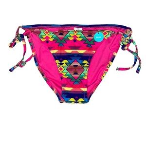 FOREVER 21 hot pink string ties med coverage bikini bottom in women’s size small